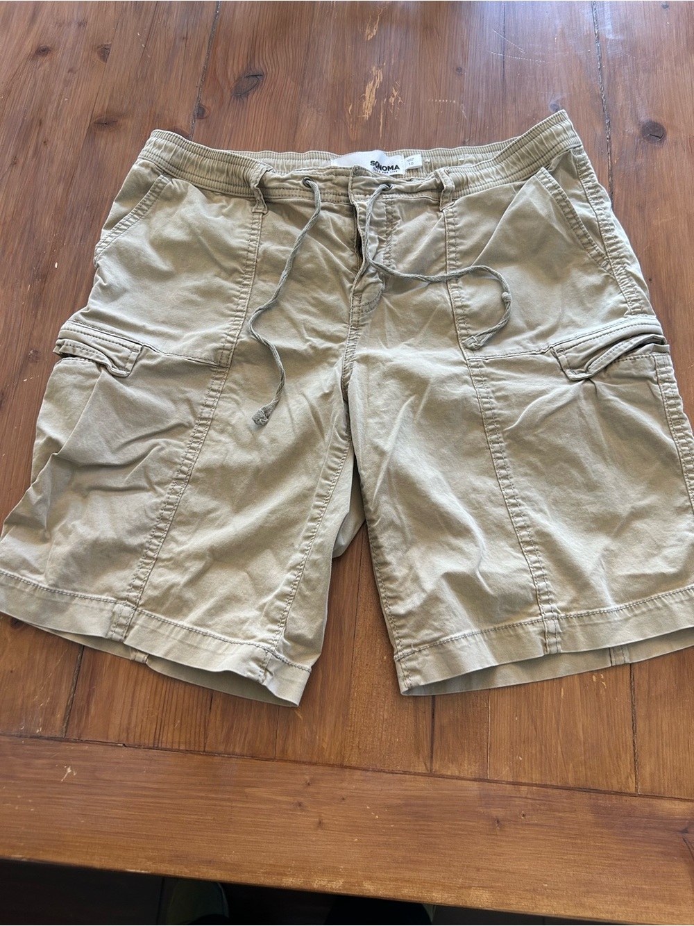 Sonoma women Cargo Drawstring Shorts in Tan